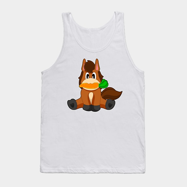 Horse Carrot Tank Top by Markus Schnabel